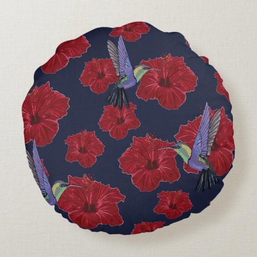 Hummingbird Dream Rond Kussen (Achterkant)