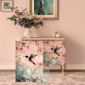 Hummingbird Dreams, etherische Abstracte bloem Tissuepapier