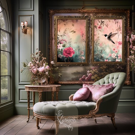 Hummingbird Dreams, etherische Abstracte bloem Tissuepapier