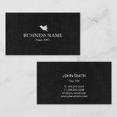 Hummingbird Elegant Dark Linen Visitekaartje (Voorkant / Achterkant)