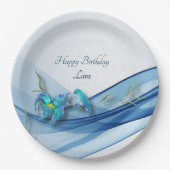 Hummingbird en Blue Wave Verjaardag borden Papieren Bordje (Voorkant)