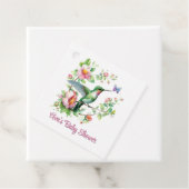 Hummingbird en Butterfly Girl Baby shower Dank U Bedankjes Labels (In situ)