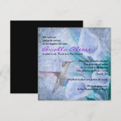 HUMMINGBIRD EN CALLA LILY Bat Mitzvah Invitation Kaart (Voorkant / Achterkant)