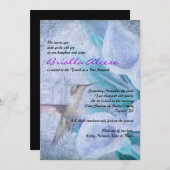 HUMMINGBIRD EN CALLA LILY Bat Mitzvah Invitation Kaart (Voorkant / Achterkant)