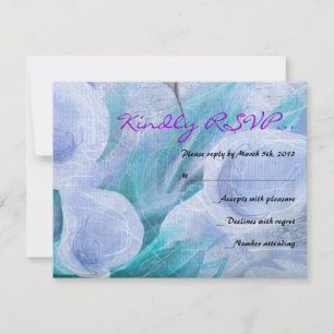 HUMMINGBIRD EN CALLA LILY Bat Mitzvah Reply Kaart