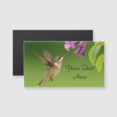 Hummingbird en Flower Magnetisch Visitekaartje (Voorkant / Achterkant)