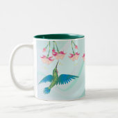 HUMMINGBIRD EN FUCHSIE DOOR SHARON SHARPE TWEEKLEURIGE KOFFIEMOK (Links)