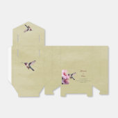 Hummingbird en Hibiscus bruiloft | Geel Bedankdoosjes (Uitgevouwen)