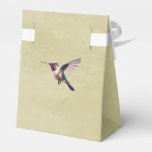 Hummingbird en Hibiscus bruiloft | Geel Bedankdoosjes (Achterkant)