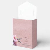 Hummingbird en Hibiscus bruiloft | Roze Bedankdoosjes (Geopend)