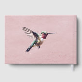 Hummingbird en Hibiscus bruiloft | Roze Gastenboek (Achterkant)