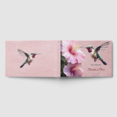 Hummingbird en Hibiscus bruiloft | Roze Gastenboek (Volledig)