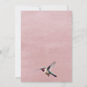 Hummingbird en Hibiscus bruiloft | Roze Kaart (Achterkant)