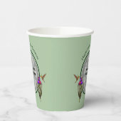 Hummingbird en Iris gepersonaliseerde foto verjaar Papieren Bekers (Links)