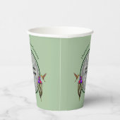 Hummingbird en Iris gepersonaliseerde foto verjaar Papieren Bekers (Rechts)