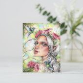 Hummingbird Fairy Briefkaart (Staand voorkant)