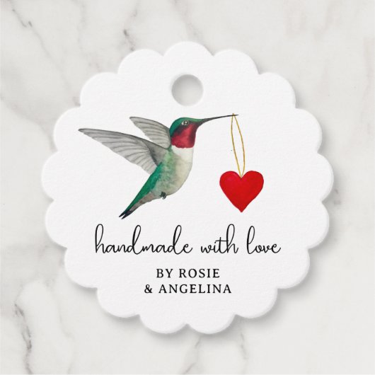 Hummingbird Favor Tags Bedankjes Labels (Voorkant)