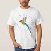 Hummingbird Feeder Blue Long-Tailed Hummingbird T-shirt (Voorkant)