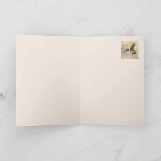 Hummingbird feeder card kaart (Binnen)