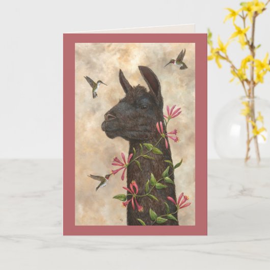 Hummingbird feeder card kaart (Gele Bloem)