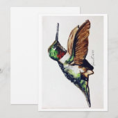 Hummingbird Feestdagenkaart (Voorkant / Achterkant)
