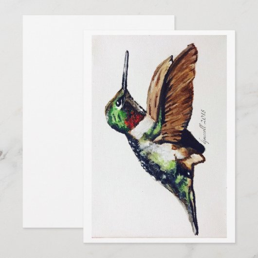 Hummingbird Feestdagenkaart (Voorkant / Achterkant)