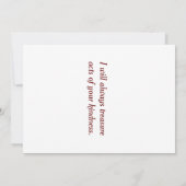 Hummingbird Flat Hartelijk dank Nota Waterverf Bedankkaart (Achterkant)