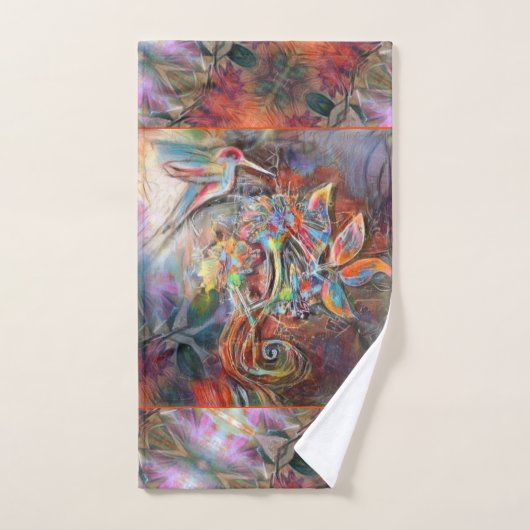 Hummingbird Flight Soft Pastels Art Bad Handdoek (Handdoek)