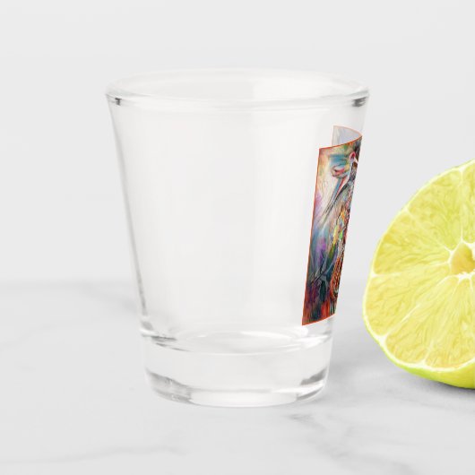 Hummingbird Flight Soft Pastels Art Shot Glas (Links)