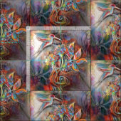 Hummingbird Flight Soft Pastels Art Stof (Delen)