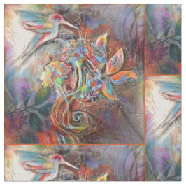 Hummingbird Flight Soft Pastels Art Stof