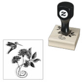 Hummingbird Flight Wood Art Stamp Rubberstempel (Gestempeld)