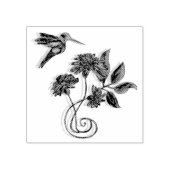 Hummingbird Flight Wood Art Stamp Rubberstempel (Afrduk)
