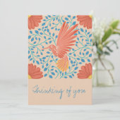 Hummingbird Floral Art Print Kaart (Staand voorkant)