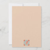 Hummingbird Floral Art Print Kaart (Achterkant)