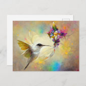 Hummingbird Floral Briefkaart (Voorkant / Achterkant)