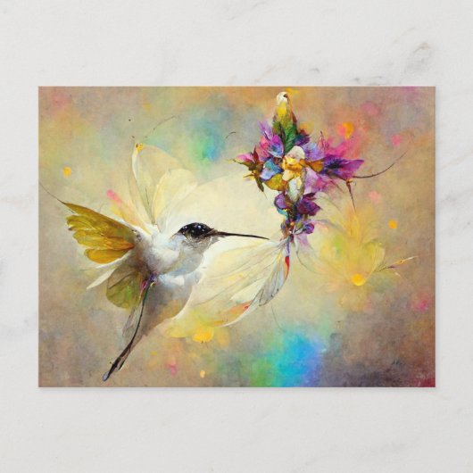 Hummingbird Floral Briefkaart (Voorkant)