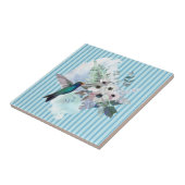 Hummingbird Floral Ceramic Tegel Tegeltje (Zijkant)