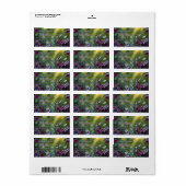 Hummingbird Floral Design Adres Label (Full Sheet)