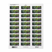 Hummingbird Floral Design Retour Adres Label (Full Sheet)