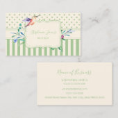 Hummingbird Floral en Stripes Boutique Visitekaartje (Voorkant / Achterkant)