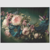 Hummingbird & Floral Fantasy Boeket Tissuepapier (Voorkant)