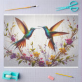 Hummingbird Floral Fauna Decoupage Tissue Paper Tissuepapier (Craft)