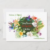 Hummingbird Floral Save the Date Announding Kaart (Voorkant)