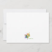 Hummingbird Floral Save the Date Announding Kaart (Achterkant)