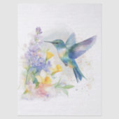 Hummingbird Floral Watercolor Tissuepapier (Voorkant)