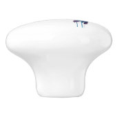 Hummingbird Floral Waterverf Keramische Knop (Zijkant)