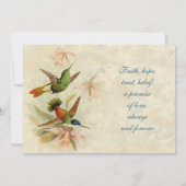 Hummingbird  Floral Wedding Uitnodiging (Achterkant)