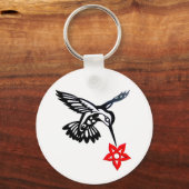 Hummingbird & Flower Edited.jpg Sleutelhanger (Voorkant)