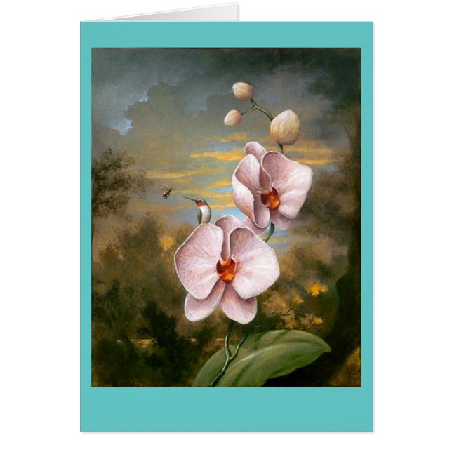Hummingbird Flowers Card (Voorkant)